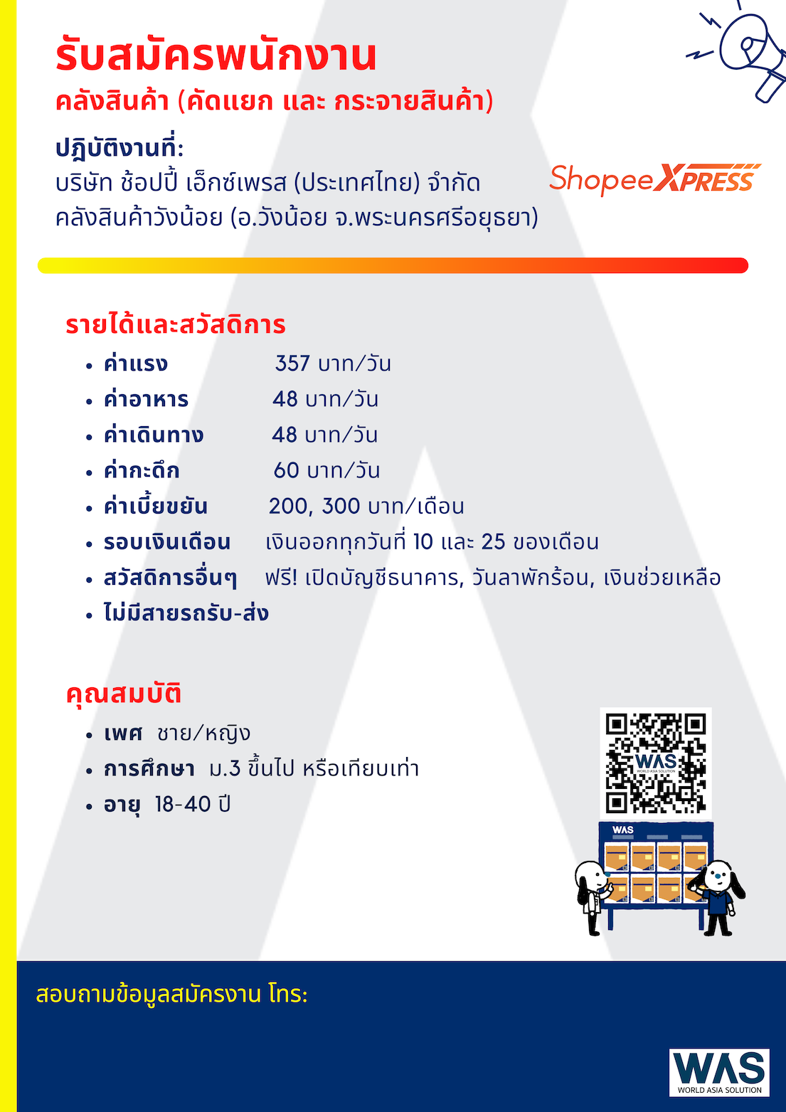 รูปใบปลิวรับสมัครงาน